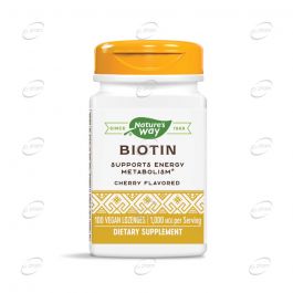 БИОТИН 1000 mcg таблетки за смучене Natures Way