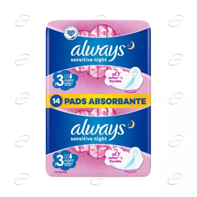 ALWAYS SENSITIVE Night Duo pack Дамски превръзки