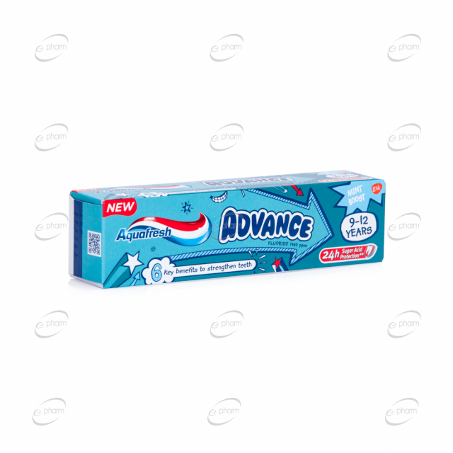 AQUAFRESH Advance паста за зъби за деца от 9 до 12 години