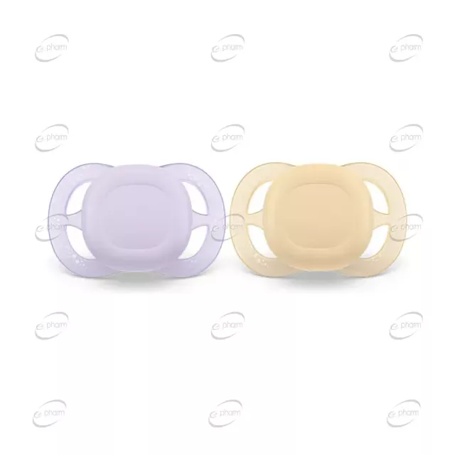 AVENT Ортодонтични залъгалки Ultra start + стерилизаторна кутия (0-2 месеца) - пастелни за момиче