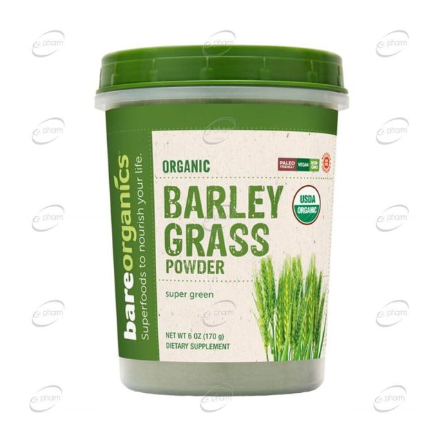 Barley Grass пудра BAREORGANICS