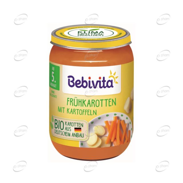 BEBIVITA Пюре бейби моркови и картофи 5+ месеца