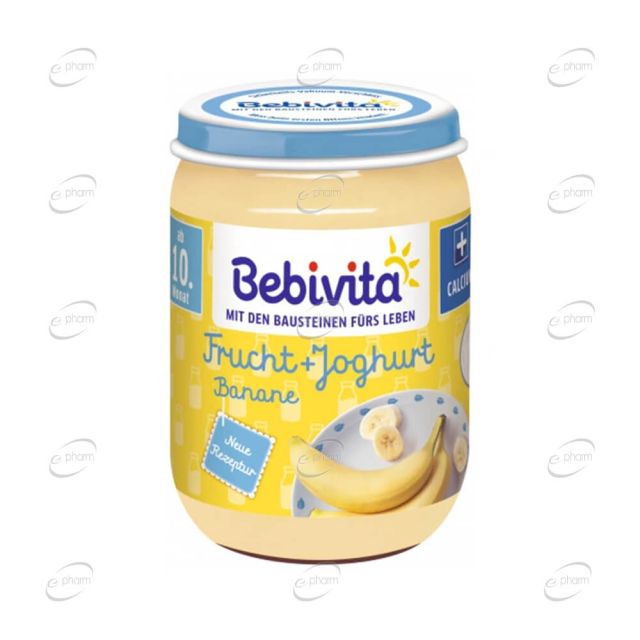 BEBIVITA Пюре йогурт и банан 10+ месеца
