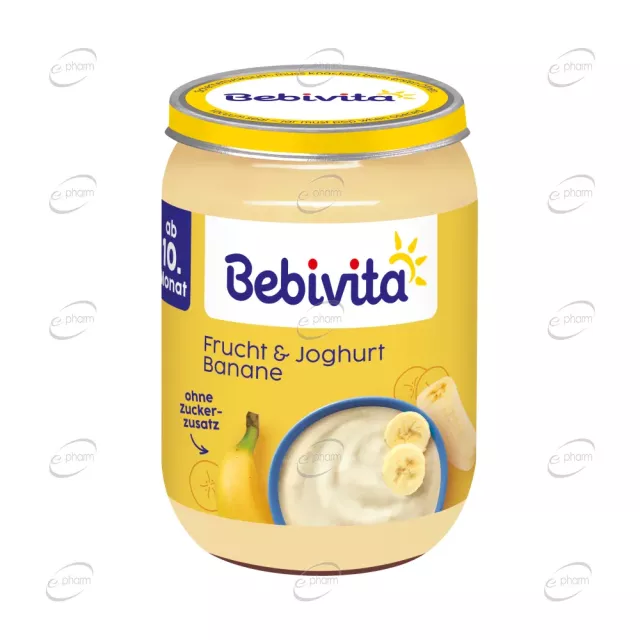 BEBIVITA БИО Пюре от Йогурт с банан 10+ месеца