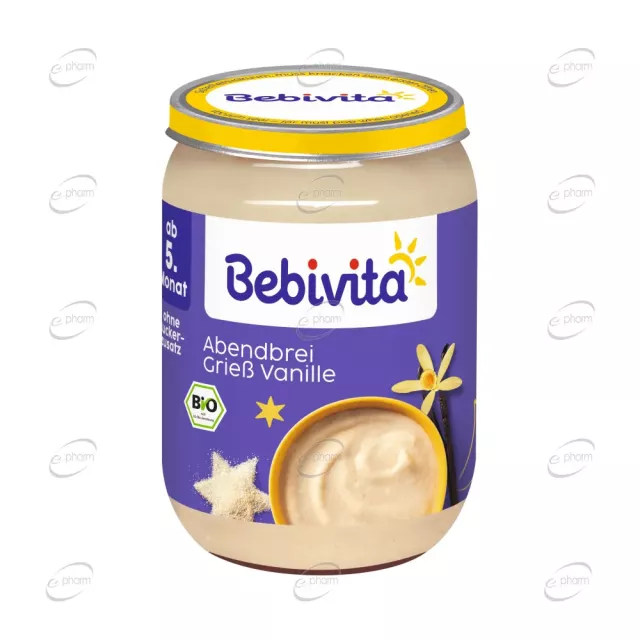 BEBIVITA "Лека нощ" млечна каша грис с ванилия 5+ месеца