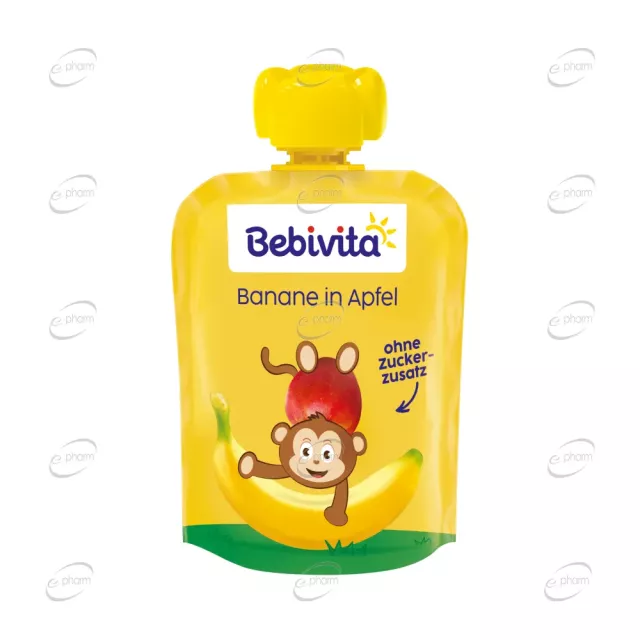 BEBIVITA Плодова закуска с банан и ябълка 1+ година