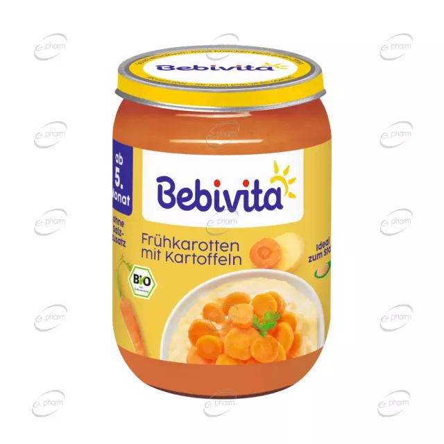BEBIVITA Пюре бейби моркови с картофи 5+ месеца