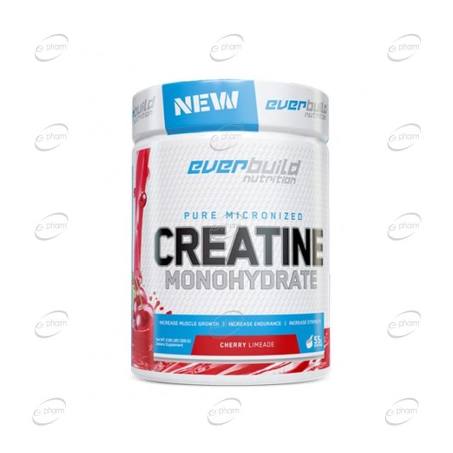 CREATINE MONOHYDRATE пудра EVERBUILD-300 грама(Вишна)