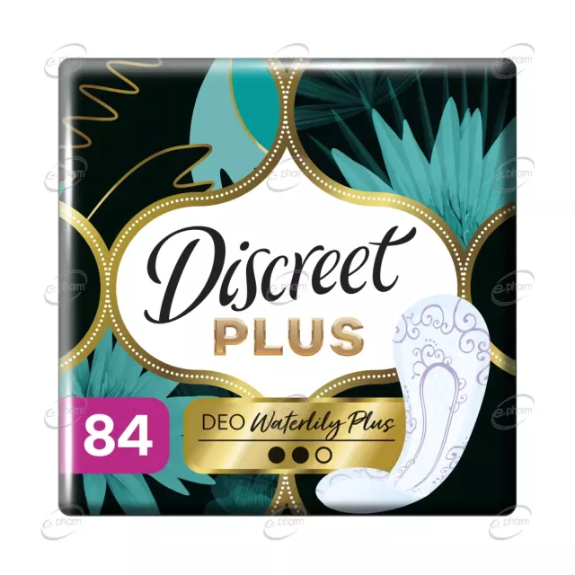 DISCREET Део Водна Лилия Плюс, ежедневни дамски превръзки
