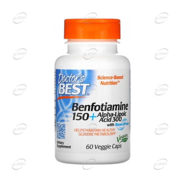 BENFOTIAMINE + ALPHA-LIPOIC ACID 300 mg капсули Doctor's Best