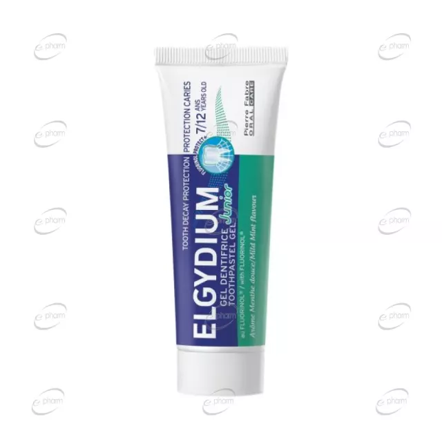 ELGYDIUM JUNIOR гел паста за зъби СЛАДКА МЕНТА 7 - 12 г
