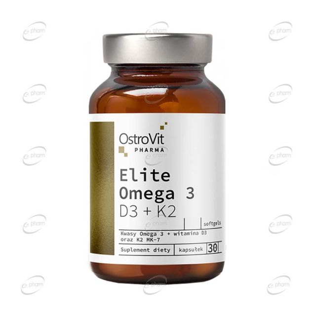 ELITE OMEGA 3 D3+K2 1000 mg дражета OstroVit