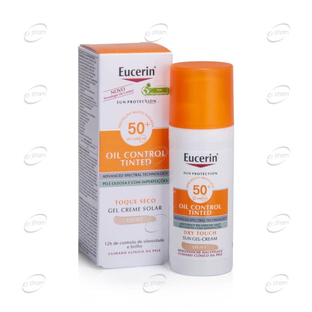 EUCERIN Oil Control Tinted Слънцезащитен крем-гел SPF50+