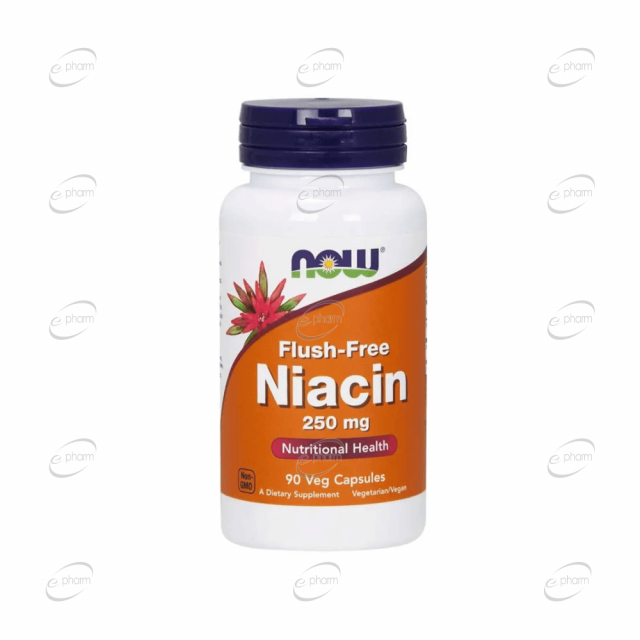 FLUSH-FREE NIACIN капсули Now Foods