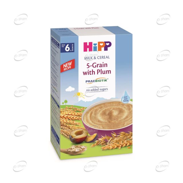 HIPP каша 5 зърнени култири и сливи