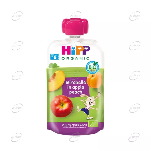 HIPP HiPPiS БИО Пауч със слива, ябълка и праскова