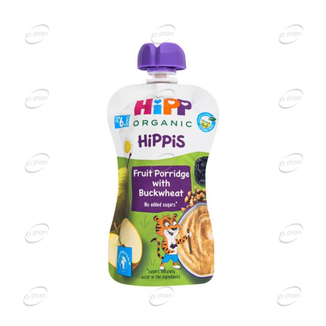 HIPP HIPPIS плодова закуска плодова каша 6+ месеца