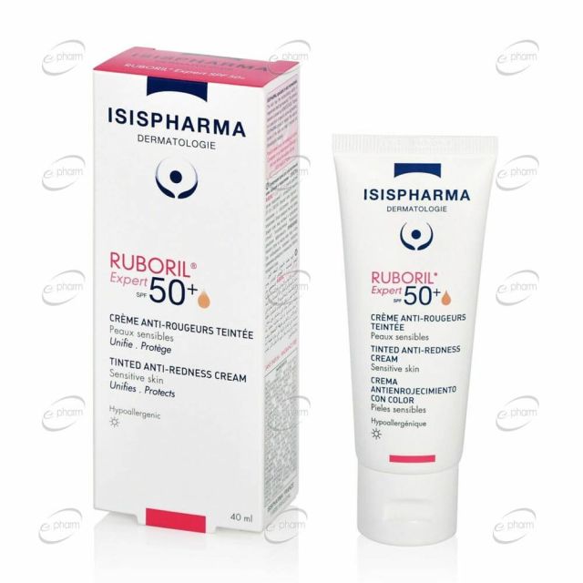 ISISPHARMA RUBORIL EXPERT SPF 50+ Оцветен крем за лице при зачервена кожа 
