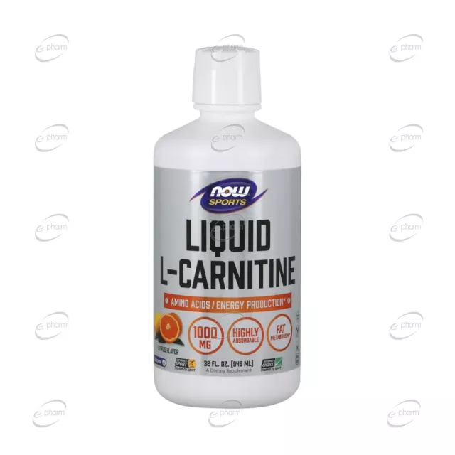 Л-КАРНИТИН 1000 mg течен Now Foods