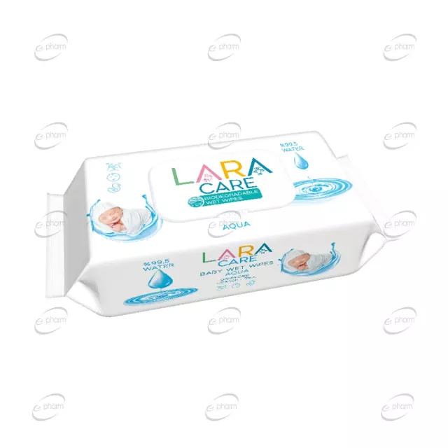 Lara Бебешки 99,5% биоразградими мокри кърпи