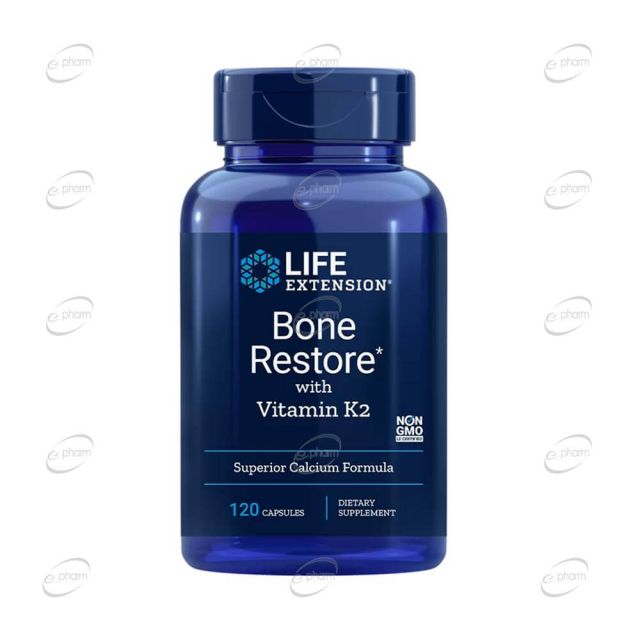 BONE RESTORE with VITAMIN K2 капсули Life Extension