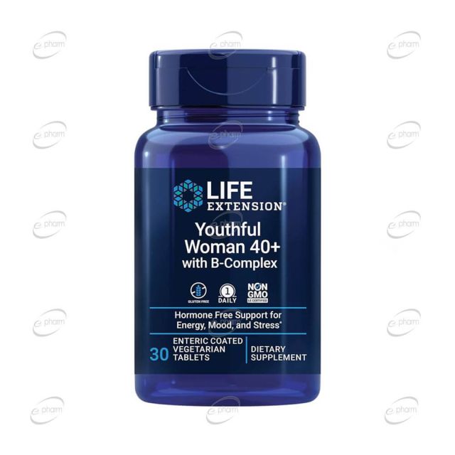 YOUTHFUL WOMAN 40+ with B-COMPLEX таблети Life Extension
