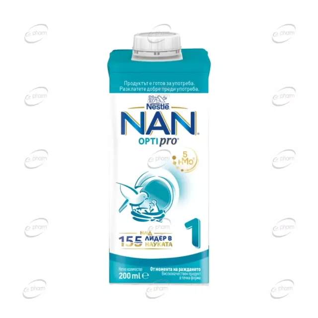 NAN 1 OptiPro Адаптирано мляко 0-6 месеца 200 мл