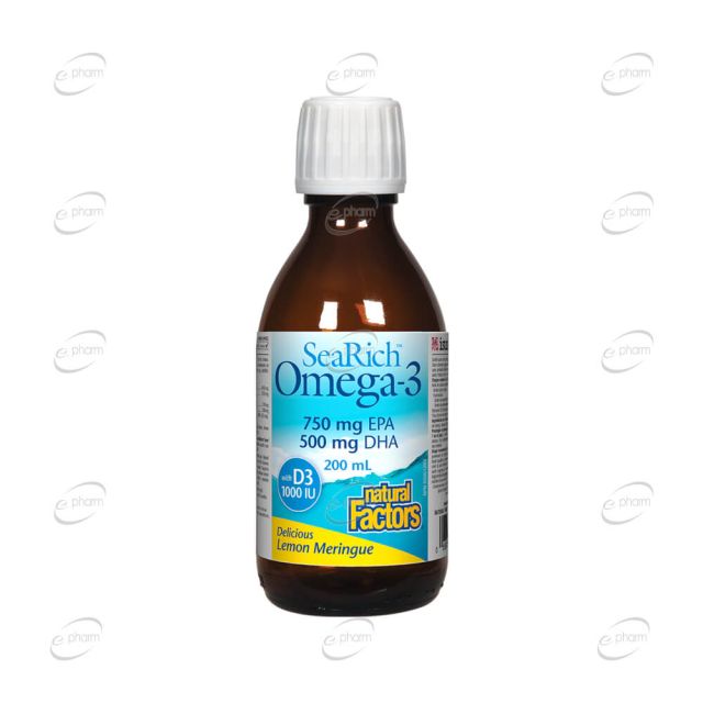 SeaRich Omega-3 + Vitamin D3 1000 сироп Natural Factors