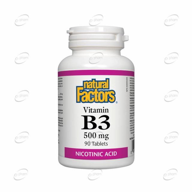 ВИТАМИН B3 500 мг таблетки Natural Factors