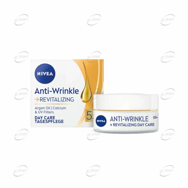 NIVEA AntiWrinkle+ регенериращ дневен крем против бръчки 55+