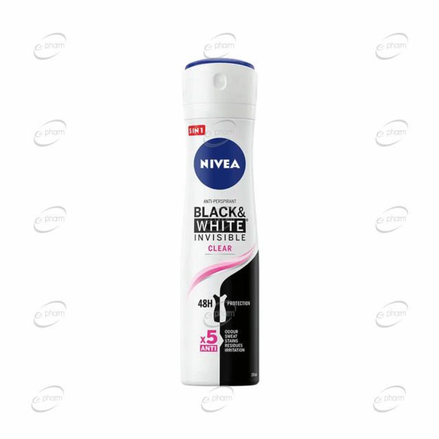 NIVEA BLACK and WHITE INVISIBLE Clear дезодорант спрей