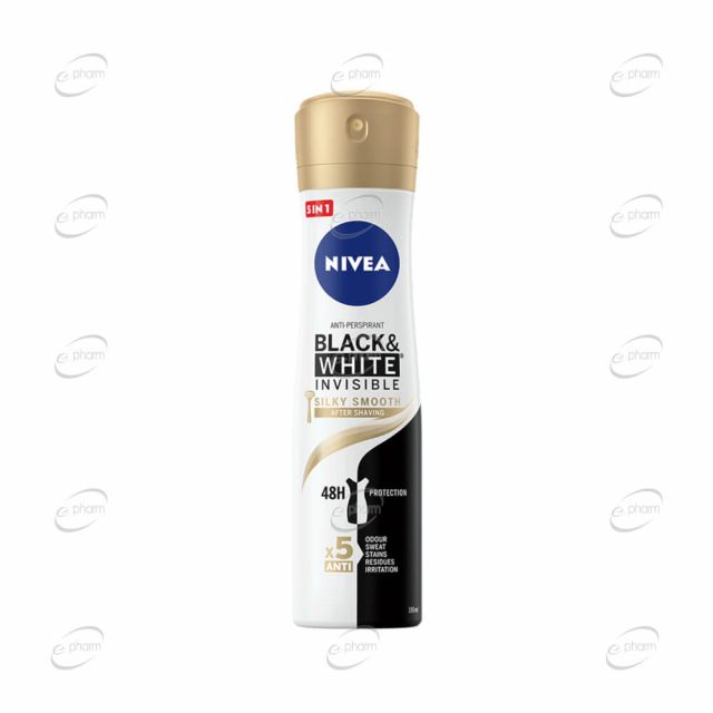 NIVEA BLACK and WHITE INVISIBLE Silky Smooth дезодорант спрей