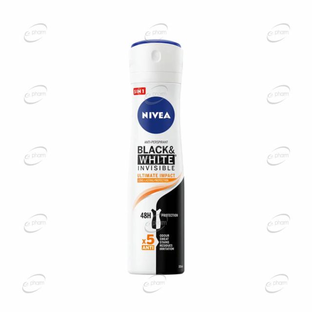 NIVEA BLACK and WHITE INVISIBLE Ultimate Impact дезодорант спрей