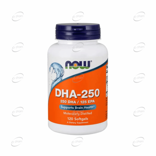 DHA - 250 дражета Now Foods