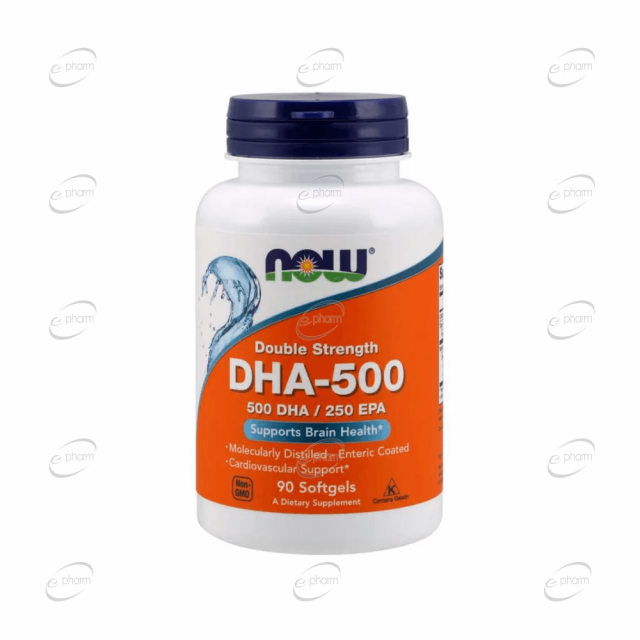 DHA - 500 дражета Now Foods