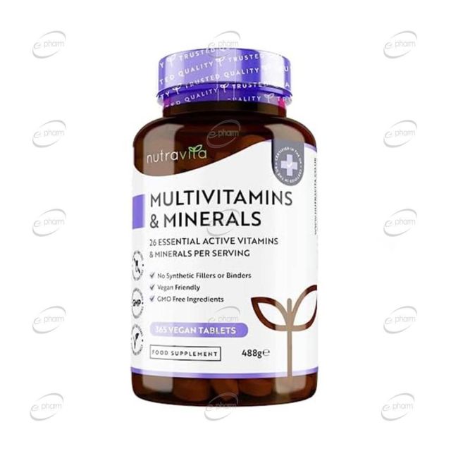 MULTIVITAMINS & MINERALS - 26 Essential Ingredients таблетки NutraVita