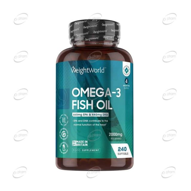 OMEGA-3 FISH OIL капсули WeightWorld