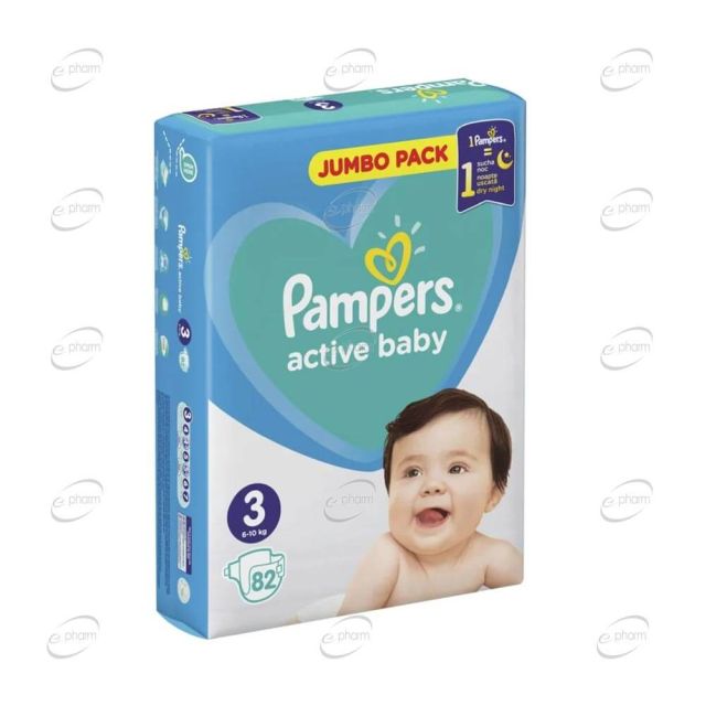 Pampers Active Baby пелени №3 82 броя (JP)