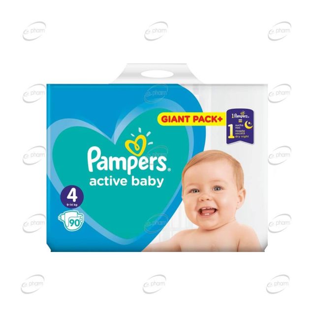 Pampers Active baby пелени №4 х 90 броя (GPP)