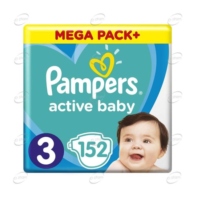 Pampers Active baby пелени №3 х 152 броя (MB)