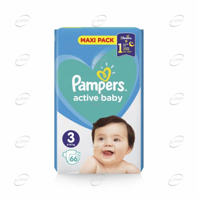 Pampers Active baby пелени №3 х66 броя (VPP)