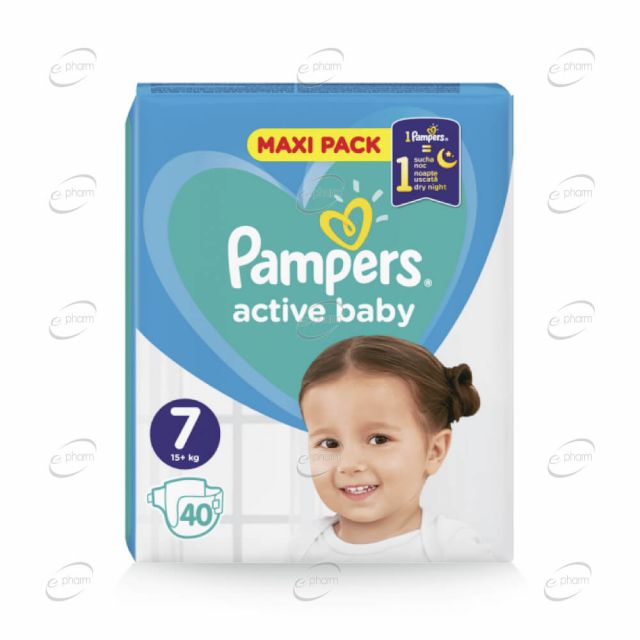 Pampers Active baby пелени №7 х40 броя (VPP)