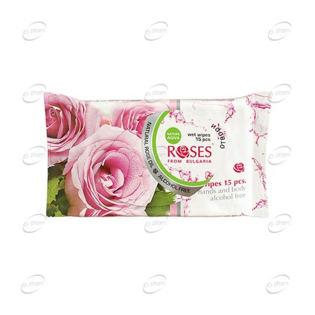 NATURE OF AGIVA ROSES Мокри кърпи с розово масло