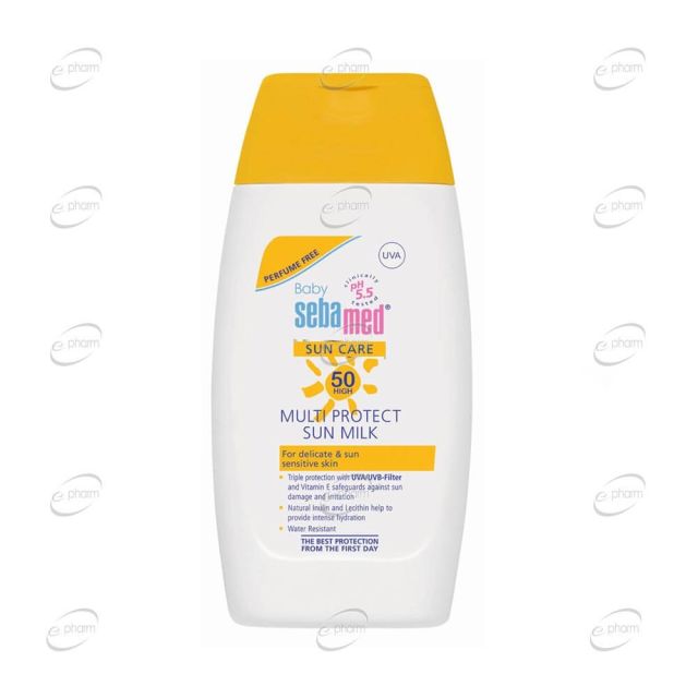 SebaMed Слънцезащитно мляко за бебе без парфюм SPF 50