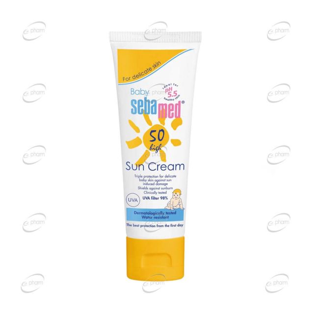 SebaMed Слънцезащитен крем за бебе без парфюм SPF 50+