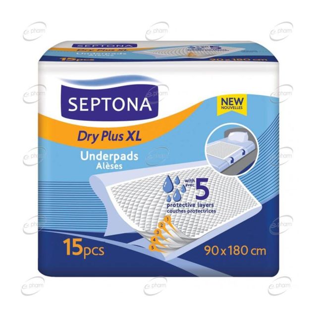 SEPTONA DRY PLUS XL Underpads еднократни чаршифи