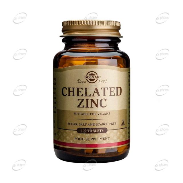 ZINC CHELATED 22 mg таблетки SOLGAR