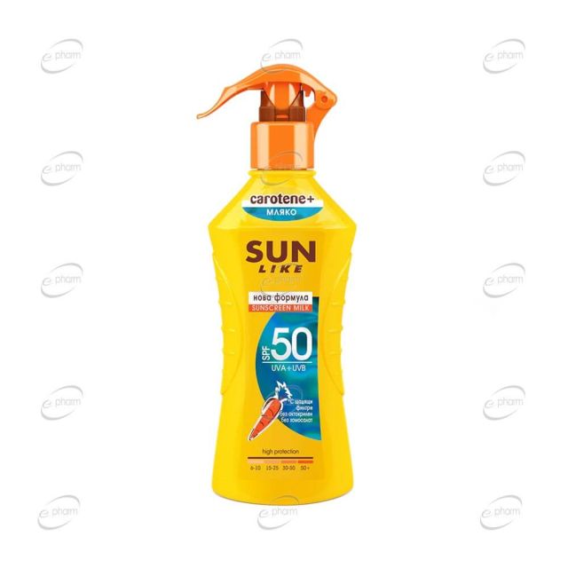SUN LIKE Слънцезащитно спрей мляко SPF 50
