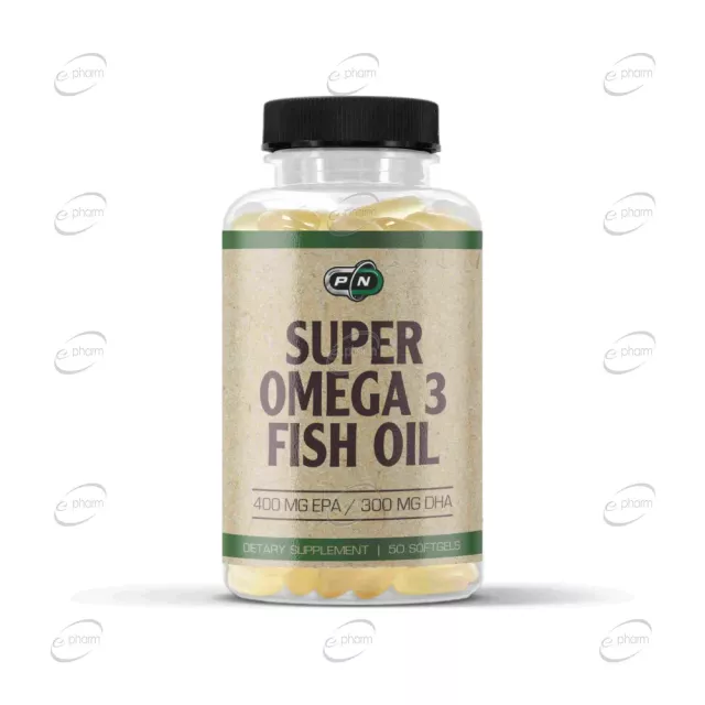 СУПЕР ОМЕГА 3 РИБЕНО МАСЛО дражета Pure Nutrition