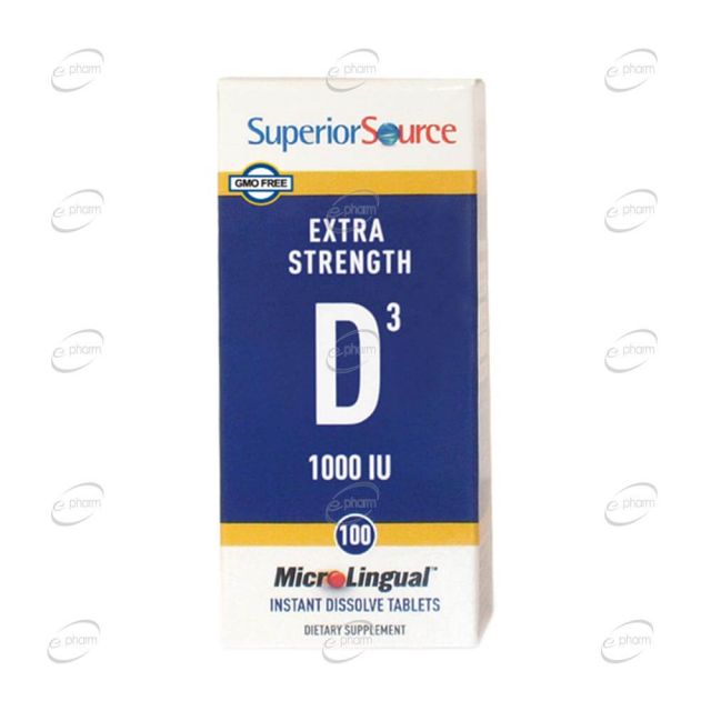EXTRA STRENGTH VITAMIN D3 таблетки SuperiorSource